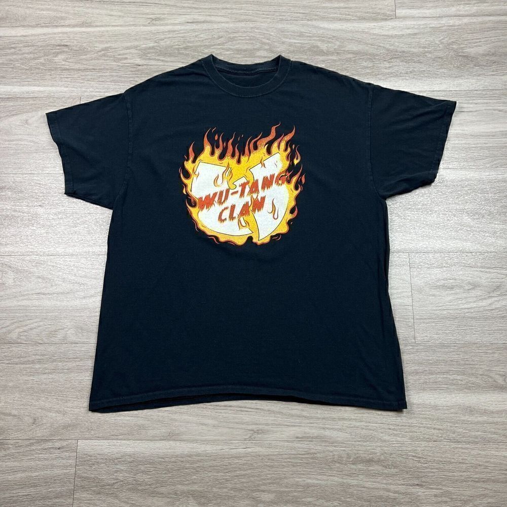 Wu Tang Clan Shirt Mens Extra Large Black Y2K Wu Wear Hip Hop Music Logo